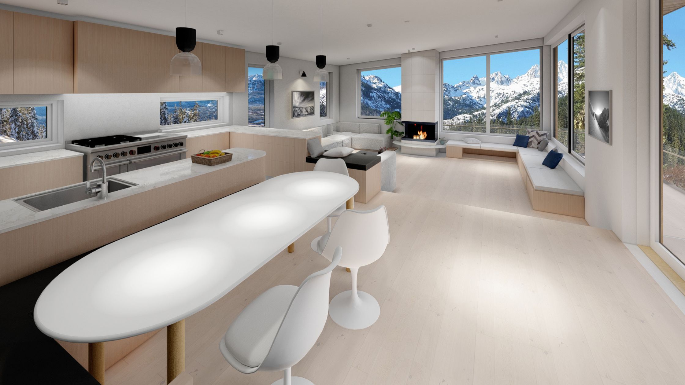 Architectural Renderings from a beautiful Whistler home